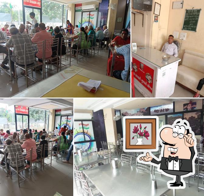 The interior of Annapurna bhojnalaya (pure veg gujrati food)