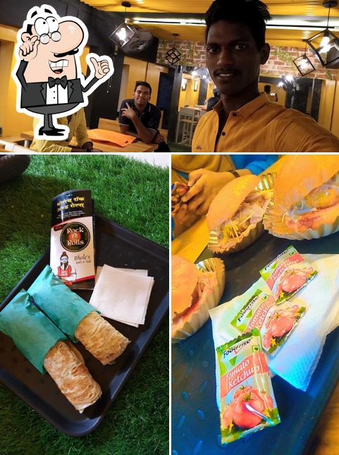 Take a seat at one of the tables at Cafe vintage vibe's