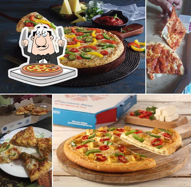 Pick pizza at Domino's Pizza