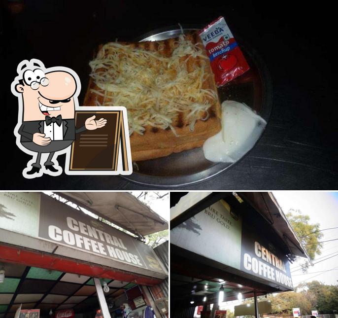 Take a look at the photo displaying exterior and food at Central Coffee house