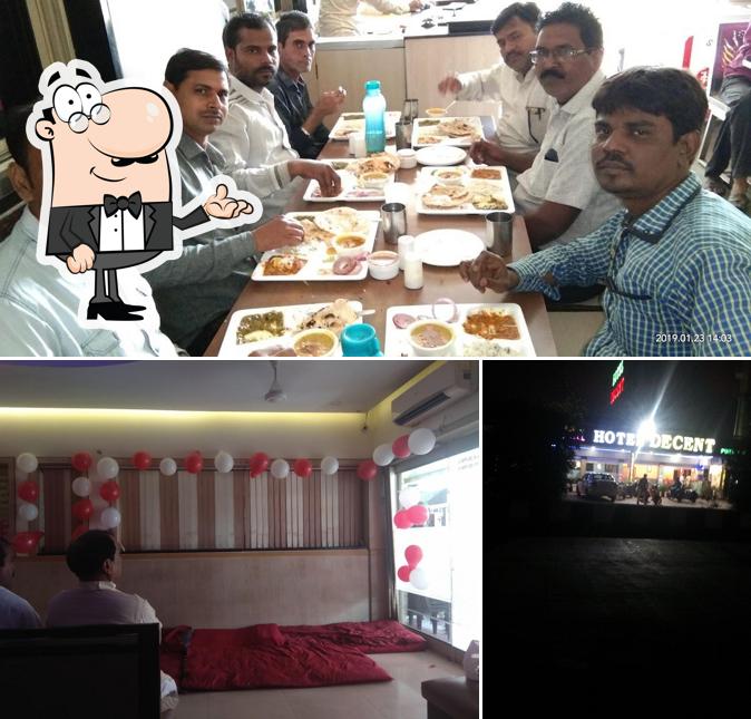 Take a seat at one of the tables at Decent Restaurant