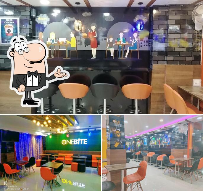 The interior of One Bite Restaurant Muzaffarpur