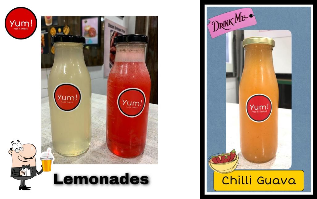 Enjoy a drink at Yum Food & Shakes