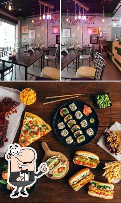 The interior of Hashtag Pizza Hub