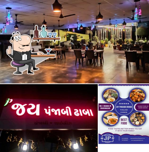 Take a seat at one of the tables at Jay Punjabi Dhaba