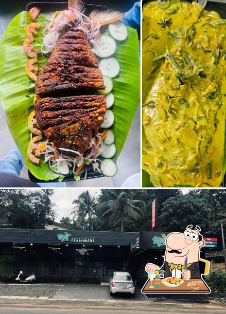 Check out the image showing food and exterior at Mint Restaurant