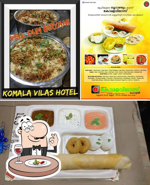 Food at Komala Vilas Hotel pure vegetarian