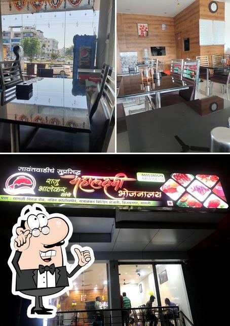 The interior of Hotel Bhalekar Sea Food