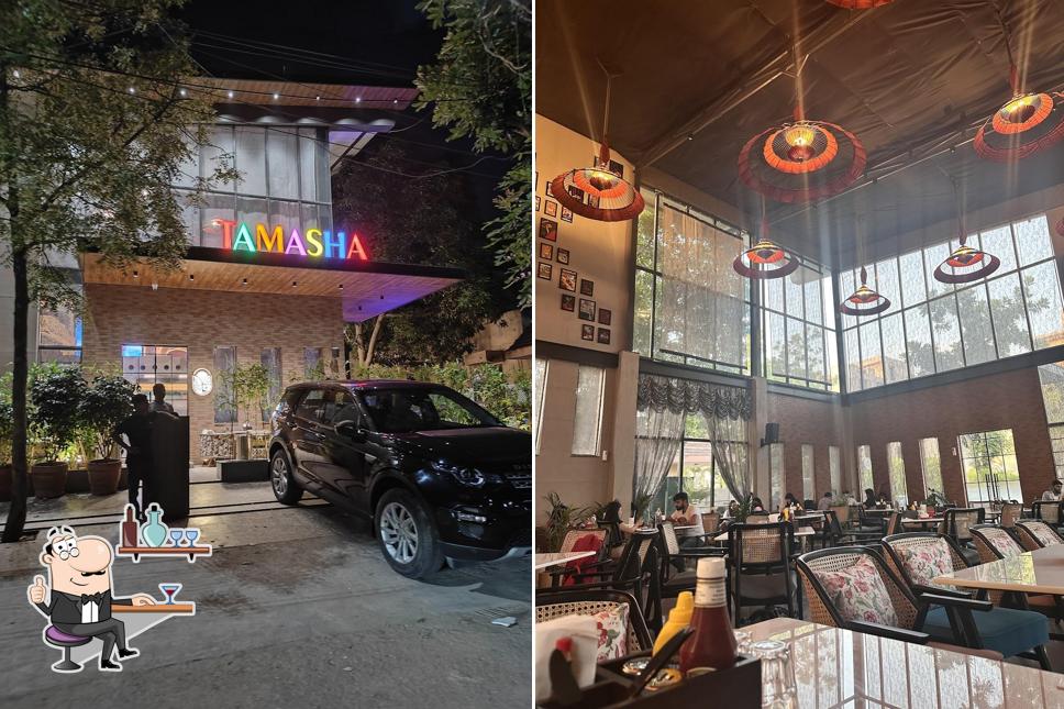 Take a seat at one of the tables at Tamasha