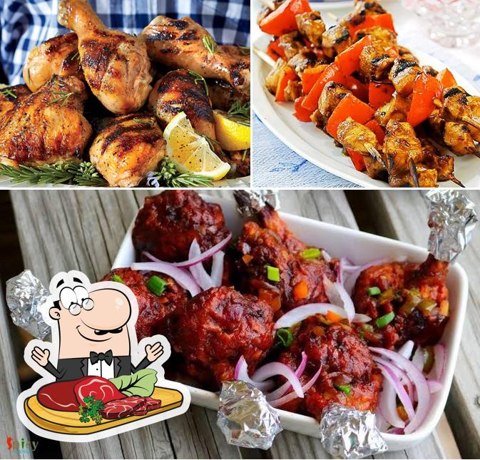 Order meat dishes at Kalpana Restaurant Cum Bar