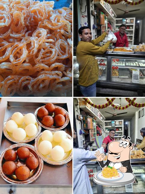 Spaghetti carbonara at Krishna Sweet & snacks shop