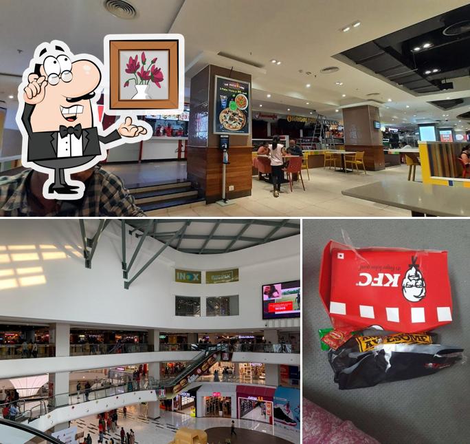 Take a seat at one of the tables at KFC