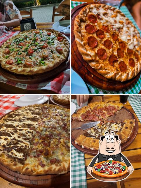 Consiga diferentes tipos de pizza