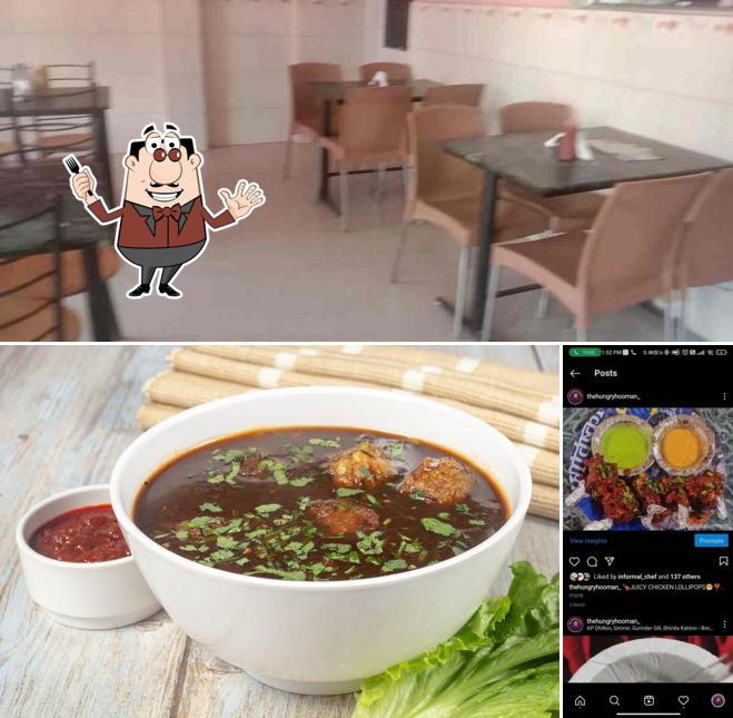 The image of food and interior at City Hop