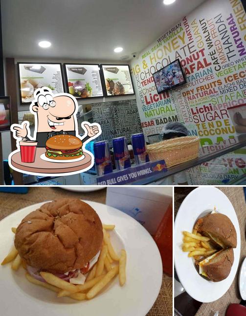Try out a burger at Cafe Thancos