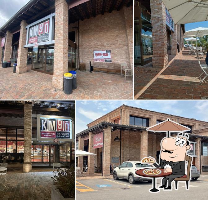 Goditi la vista dall'area esterna di KM90 RistoBottega Emiliana