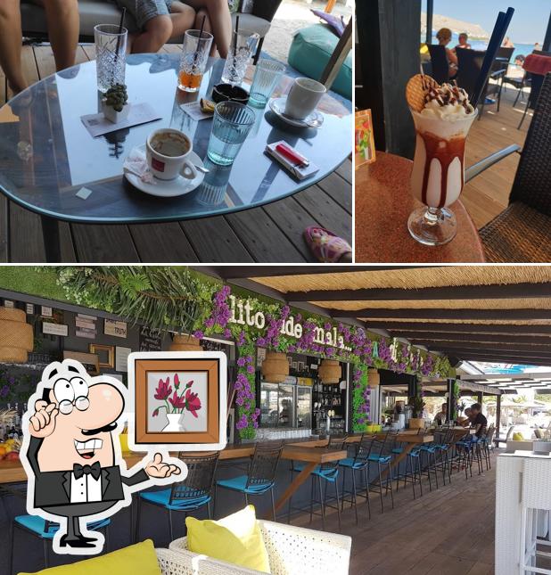 La interni e dolce del ristorante