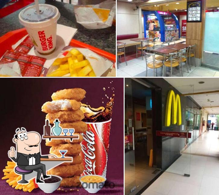 The restaurant's interior and drink