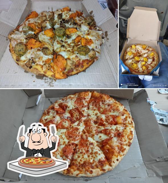 Pick various kinds of pizza