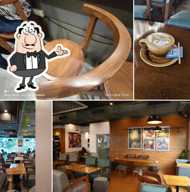 Take a seat at one of the tables at Coffeeboo