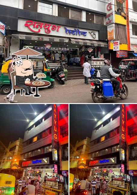 The exterior of Satyug Restaurant Sweet and Dairy