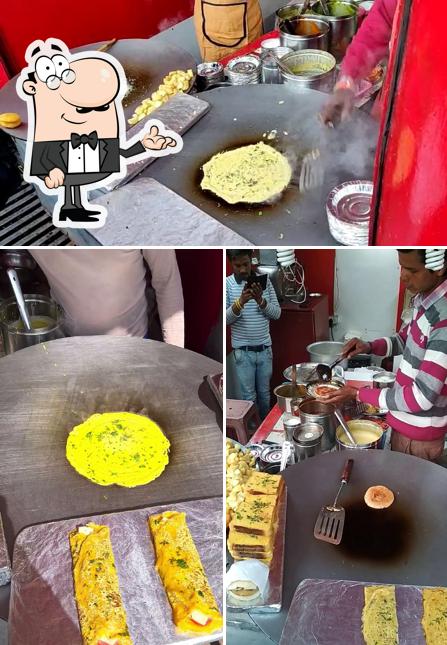 The restaurant's interior and food