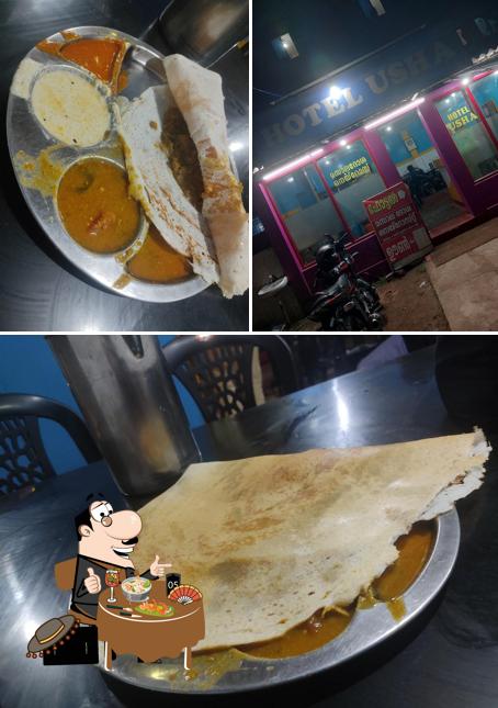 Food at Usha Hotel