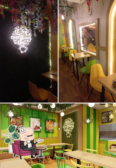 The interior of cheesy crazy cafe