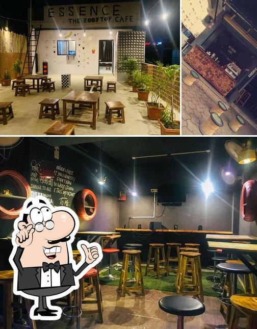 The interior of Essence The Rooftop Cafe