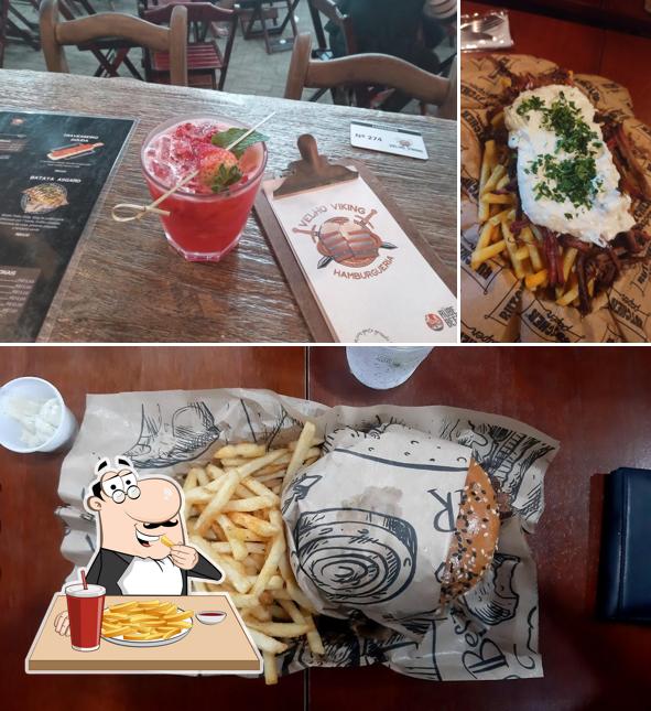 Batata frita em Velho viking Beer