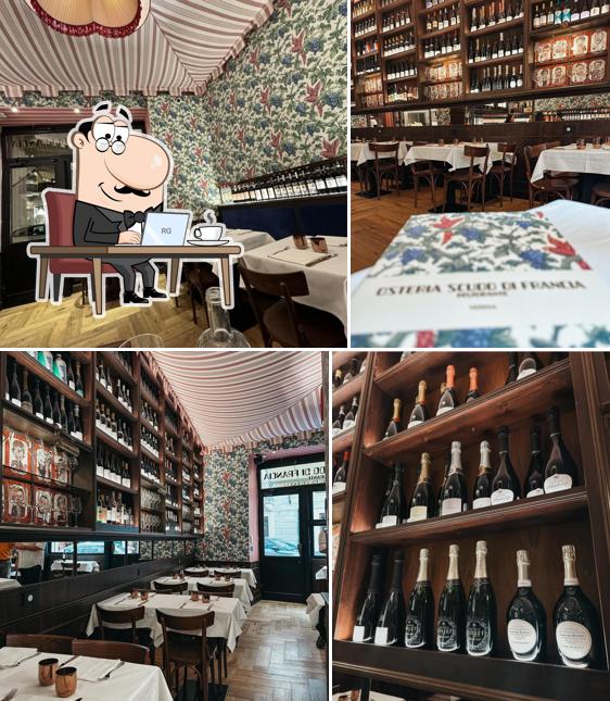 Dai un'occhiata agli interni di Osteria Scudo di Francia