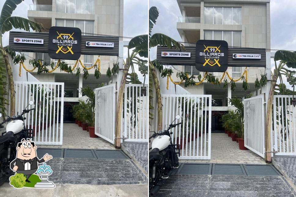 The exterior of 99 Billiards&Lounge with Tea Villa Cafe