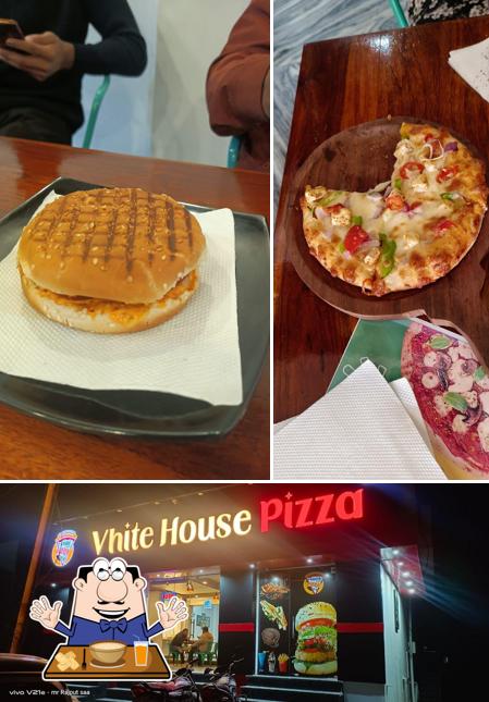The image of Vhite House pizza’s food and exterior