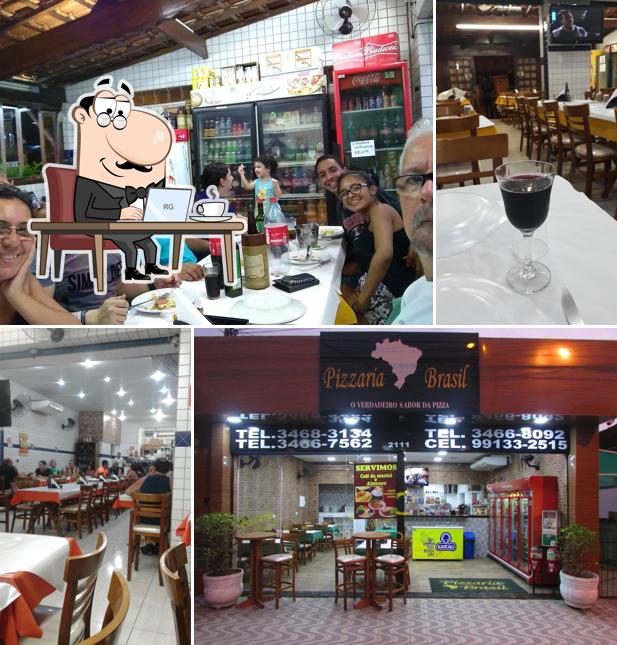 O interior do Pizzaria Brasil