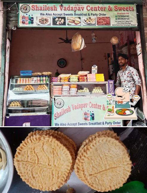 Food at Shailesh Vadapav Center &,Sweet