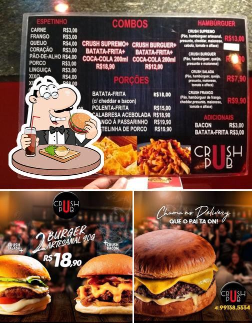 Experimente um hambúrguer no Bar do Didi Crush