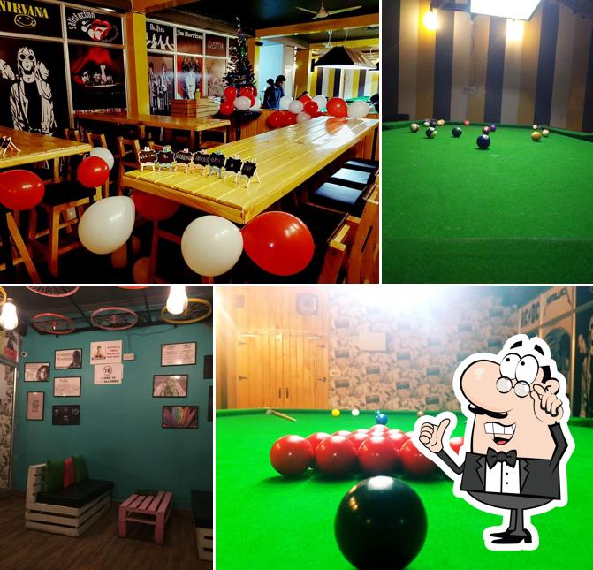 Take a seat at one of the tables at Amazing Arena