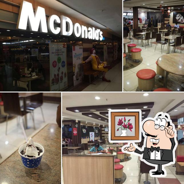 Take a seat at one of the tables at McDonald's