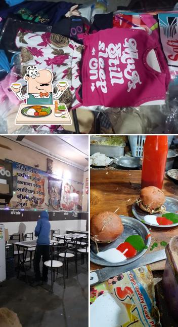 The photo of food and interior at Saini burger center