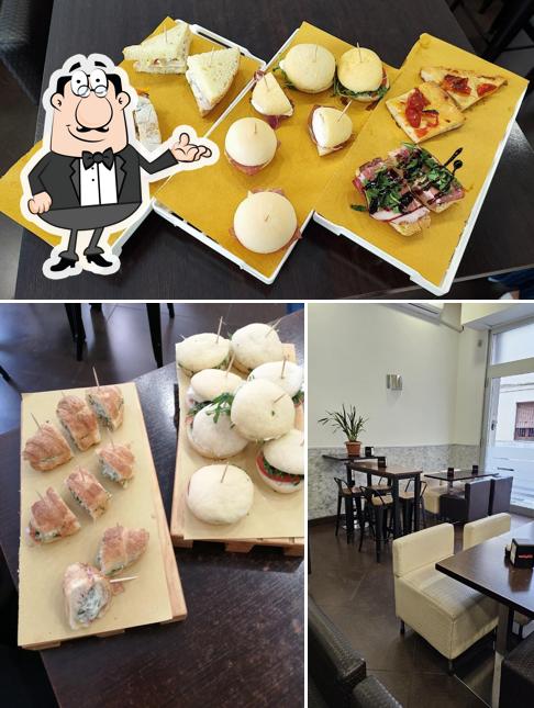 La interni e cibo del ristorante