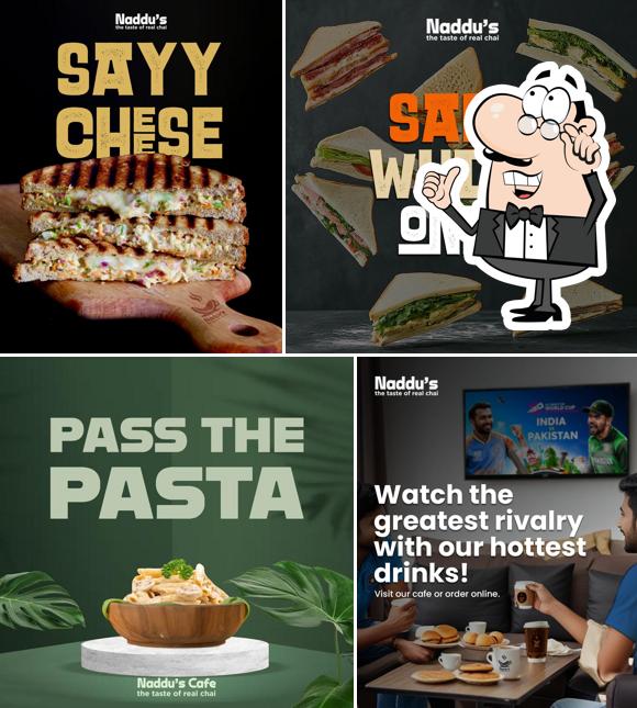 The photo of interior and food at Cafe Naddu's