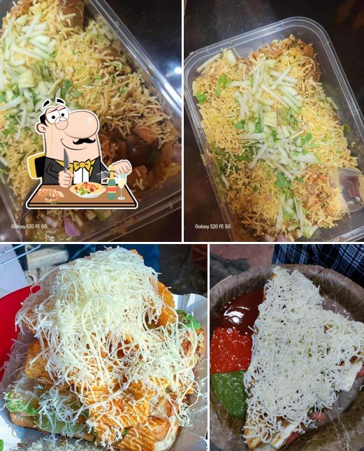 Pad thai at New Pankaj - sandwich and pani puri chaat