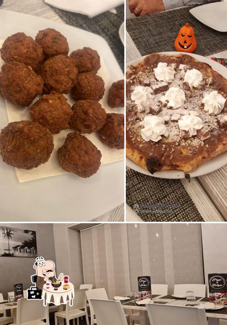 La cibo e interni del ristorante