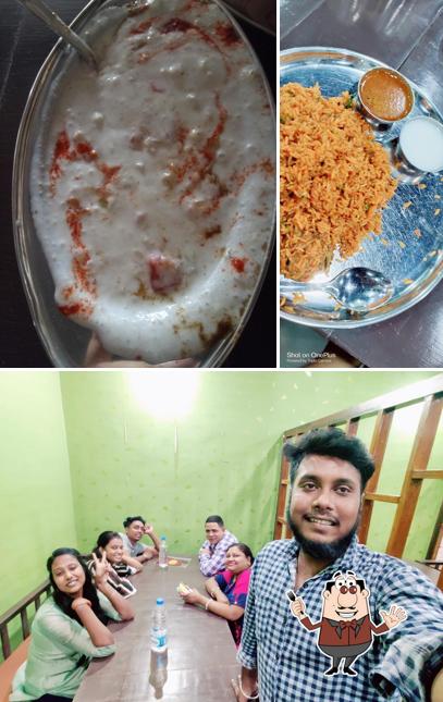 Among various things one can find food and dining table at Rangla Punjab Dhaba