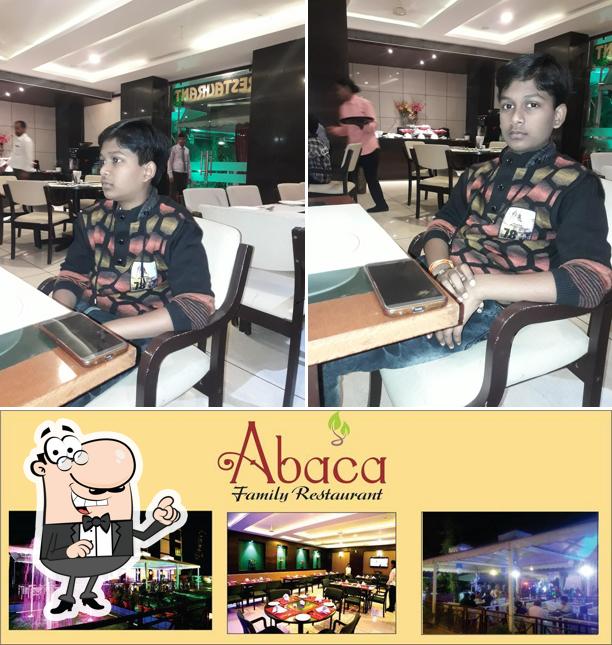 The interior of Abaca Family Restaurant, Dewas