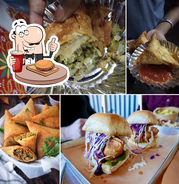 Get a burger at Akhtar’s Samosa
