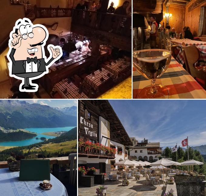 Siediti a un tavolo di Chesa Veglia Pizzeria Heuboden