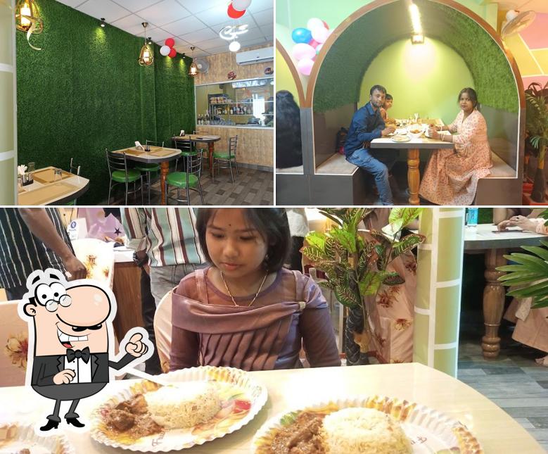 This is the picture showing interior and food at Love bird cafe and restaurant
