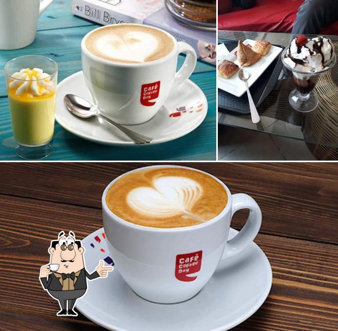 Enjoy a drink at Cafe Coffee Day