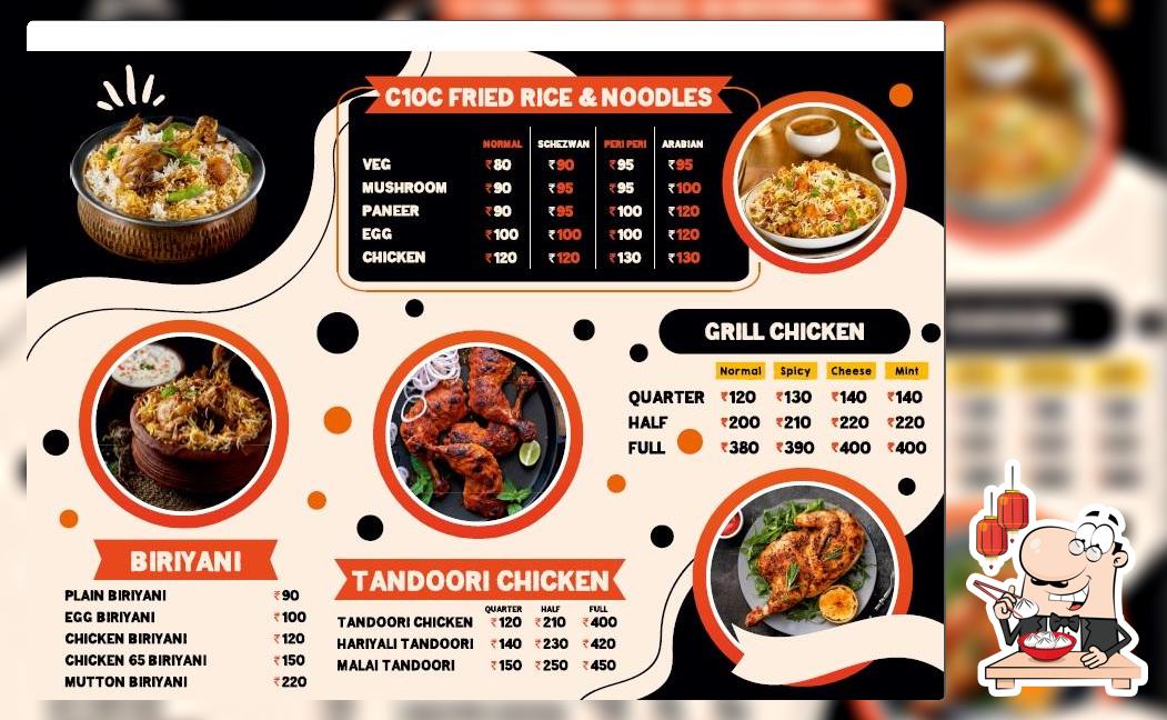 Food at Club 10 Chicken